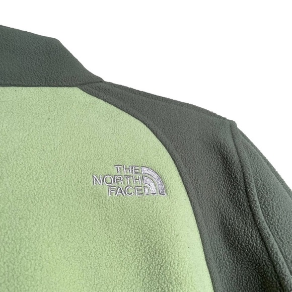 The North Face Fleece Two-Toned Green Full Zip Jacket Women's Size Small Regular - Picture 10 of 12
